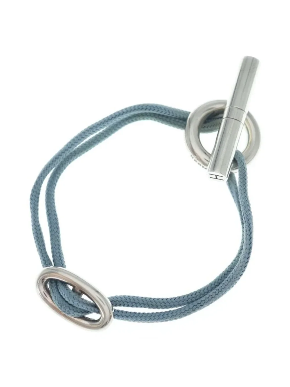 Hermes Chaine D'ancre Skipper Bracelet Silver Light Blue